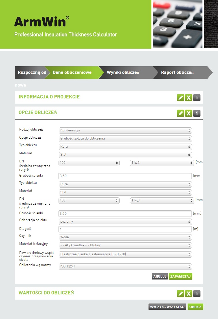 Profesjonalny program do obliczania grubości izolacji , izolacja, armacell, program - Obecne wymagania dotyczące budownictwa energooszczędnego wymagają równoległego planowania wielu elementów wchodzących w skład obiektów. Wychodząc naprzeciw tym oczekiwaniom firma Armacell przygotowała specjalny program kalkulacyjny ArmWin, który pozwala wykonać obliczenia niezbędne w procesie projektowania izolacji technicznych dla instalacji chłodzących, klimatyzacyjnych, centralnego ogrzewania oraz kanalizacyjnych.