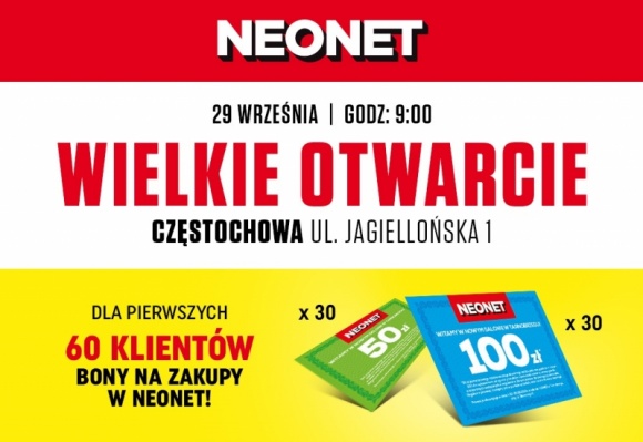 Częstochowa: Wielkie Otwarcie NEONET w DL Center Point