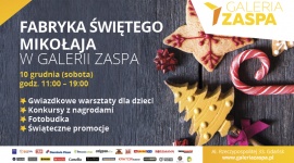 Fabryka Świętego Mikołaja w Galerii Zaspa Zakupy, LIFESTYLE - Już w najbliższą sobotę (10 grudnia) Galeria Zaspa zamieni się w prawdziwą krainę Świętego Mikołaja! Konkursy i zabawy dla dzieci, warsztaty z pakowania prezentów, fotobudka oraz wspólne kolędowanie to tylko część atrakcji przygotowanych z okazji zbliżającej się Gwiazdki.