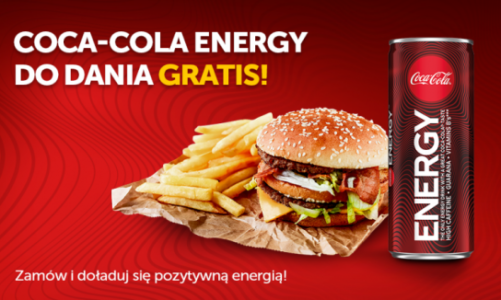 Coca-Cola Energy gratis do dań na PizzaPortal.pl