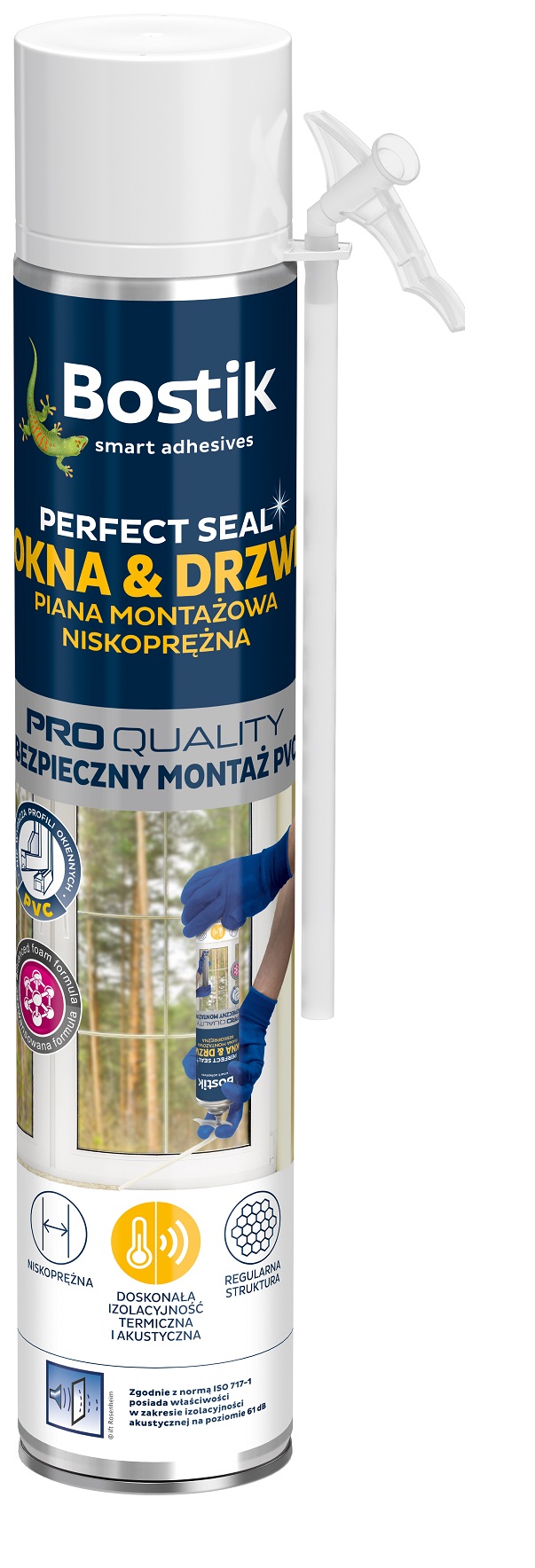 Piany poliuretanowe Perfect Seal – prosty sposób na profesjonalny montaż stolarki , Bostik - Poliuretanowe piany montażowe Perfect Seal, nowość w ofercie marki Bostik, dedykowane są do zastosowań montażowych, izolacyjnych i uszczelniających w obrębie stolarki okiennej i drzwiowej. Tak jak pozostałe produkty z linii Perfect Seal wyróżnia je niezwykła wydajność i prostota aplikacji.