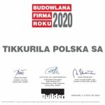 Tikkurila z tytułem „Budowlanej Firmy Roku 2020”